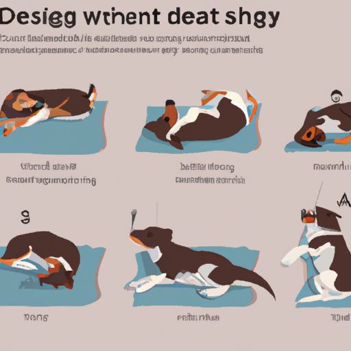3. אינפוגרפיקה המציגה תנוחות שינה שונות של הכלב ומה משמעותן