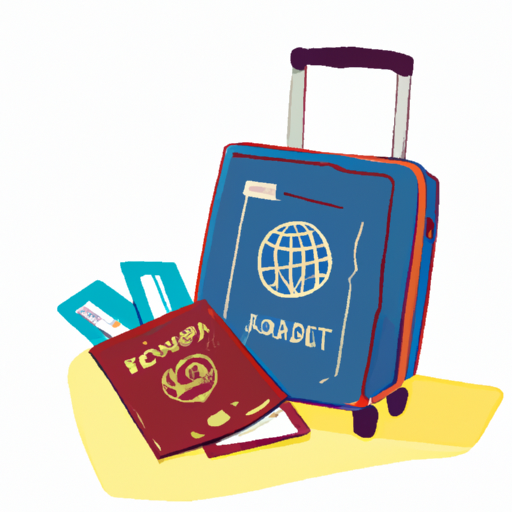 איור של מזוודה ארוזה היטב עם דרכון וכרטיס טיסה המעיד על מוכנות לטיסה.